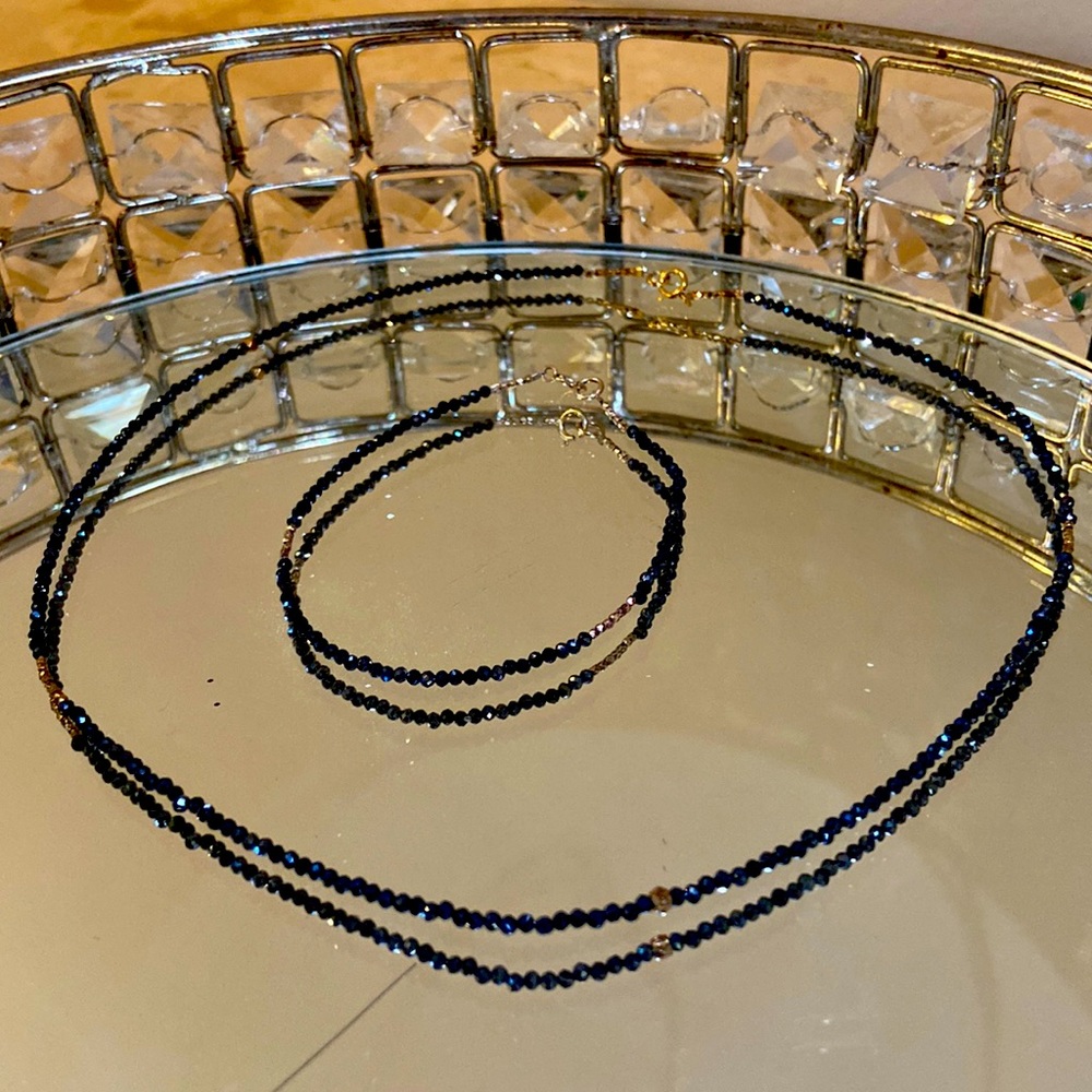 Necklace and bracelet set. Handmade in Lithuania.